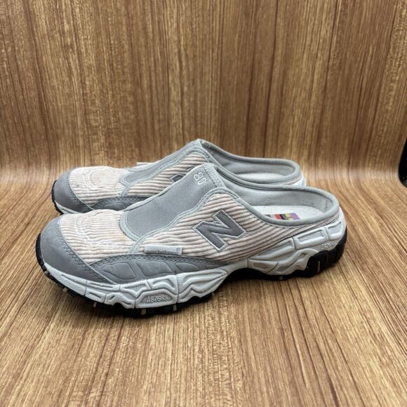 New Balance 801 Slip On Mule All Terrain Hiking Gray Pink Corduroy Size 7.5 B - Picture 4 of 8